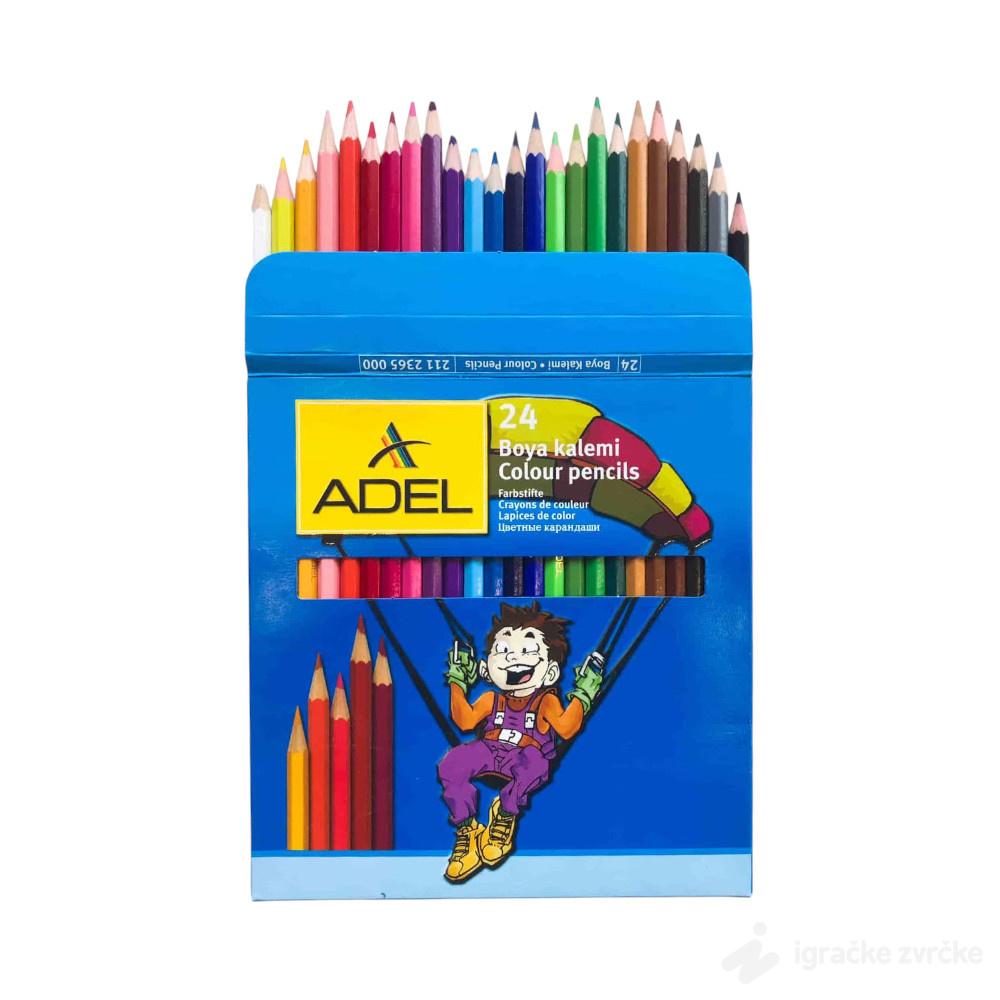 ADEL Drvene bojice - 24 kom