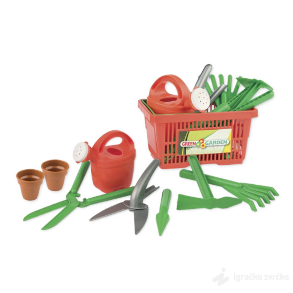 Baštenski set alata u korpi 9u1