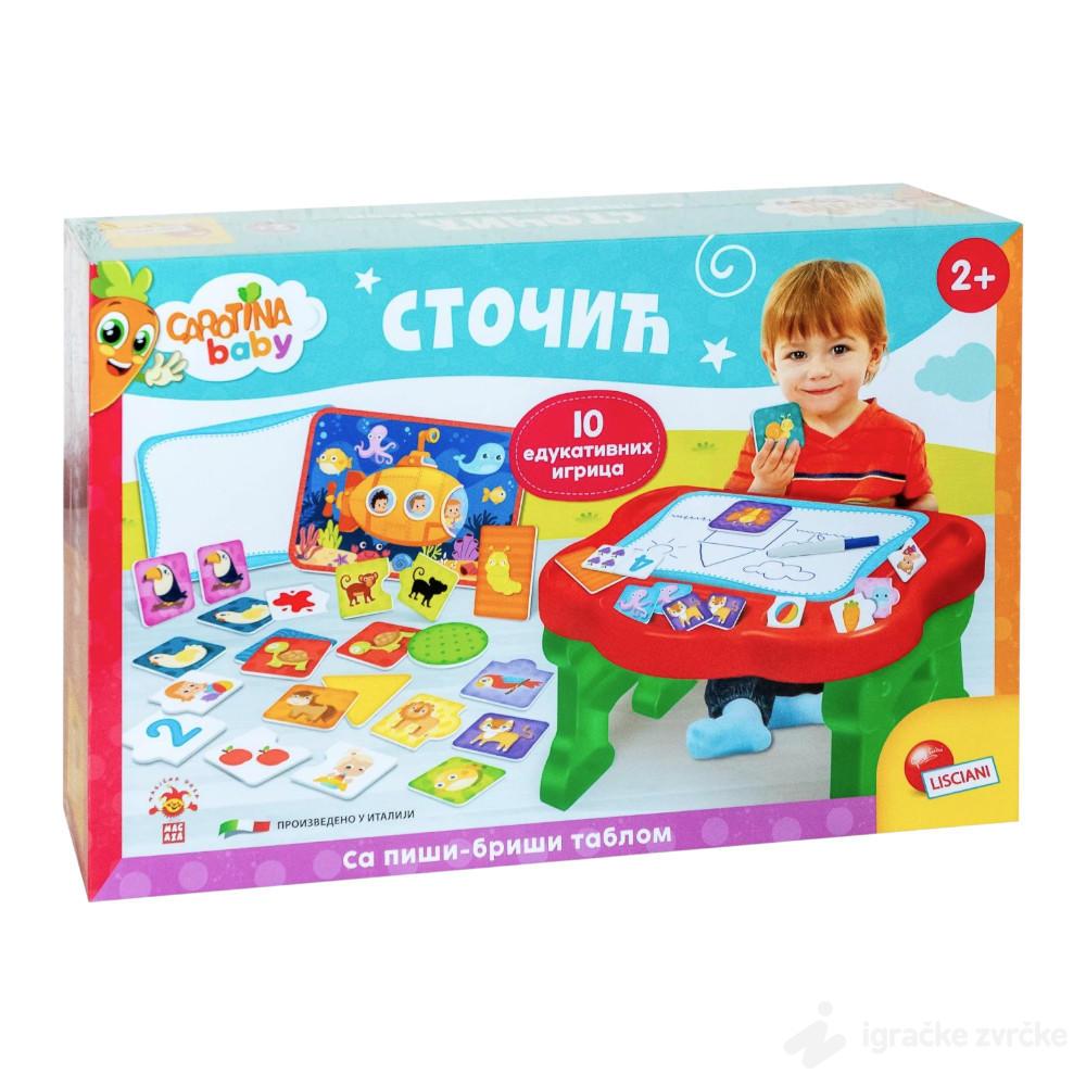 CAROTINA Edukativni stočić sa 10 IGARA