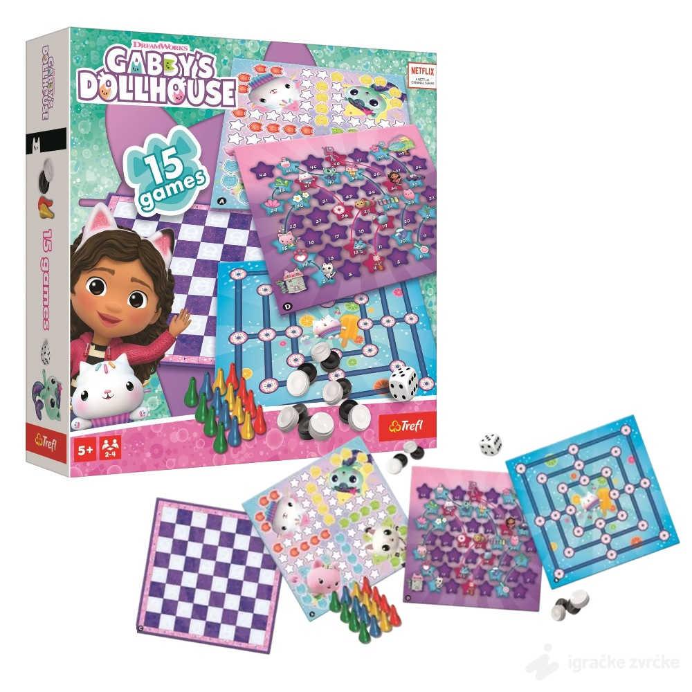 Društvene igre 15u1 GABBY DOLLHOUSE