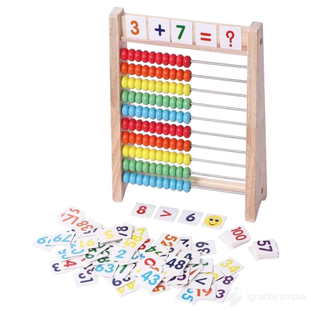 Drvena Računaljka sa magnetnim brojevima