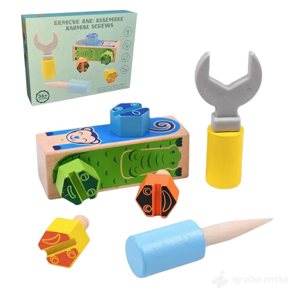 Drveni Šrafovi za vežbanje motorike