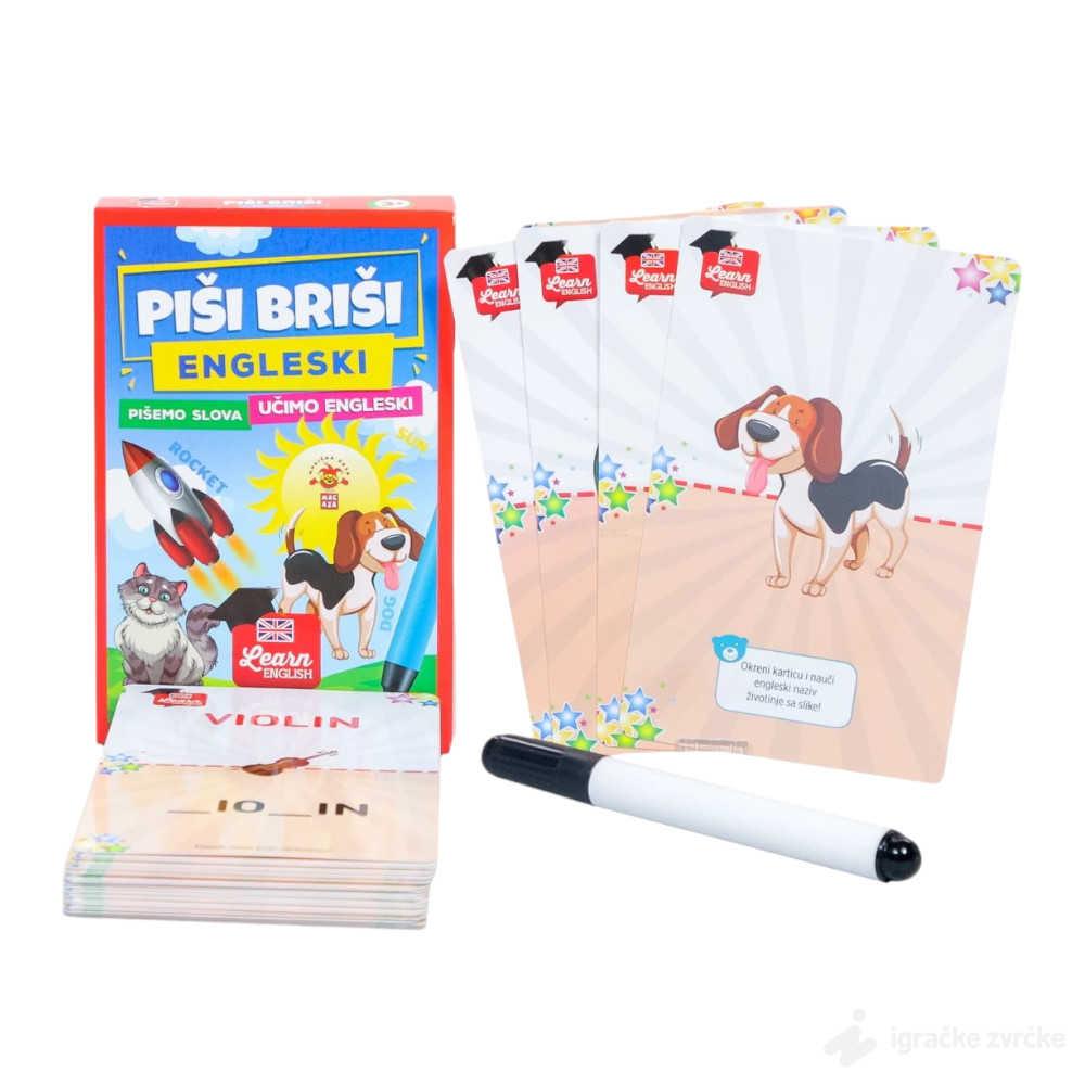Edukativne kartice piši-briši ENGELSKI