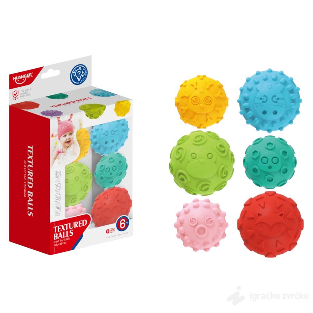 Gumene loptice za bebe 6u1