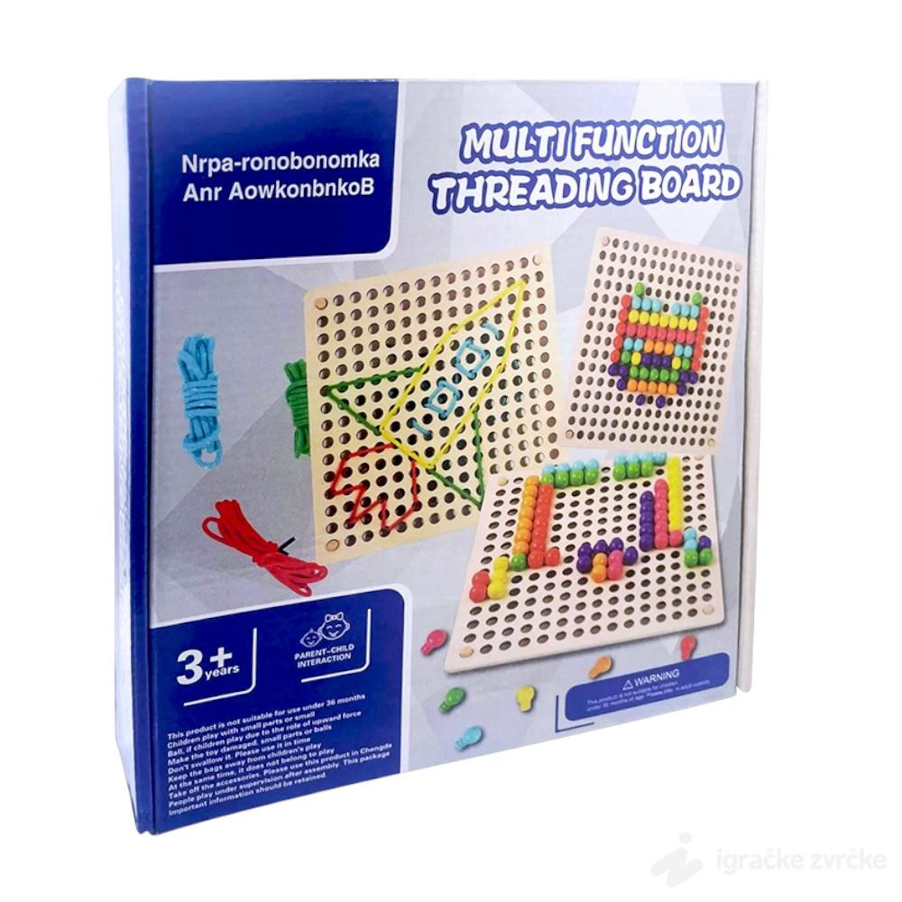 Montesori Tabla za bockanje i provlačenje pertli