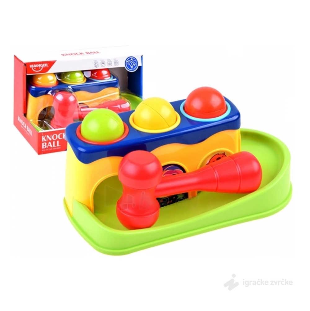 Motorička igračka za bebe UDARI LOPTICE