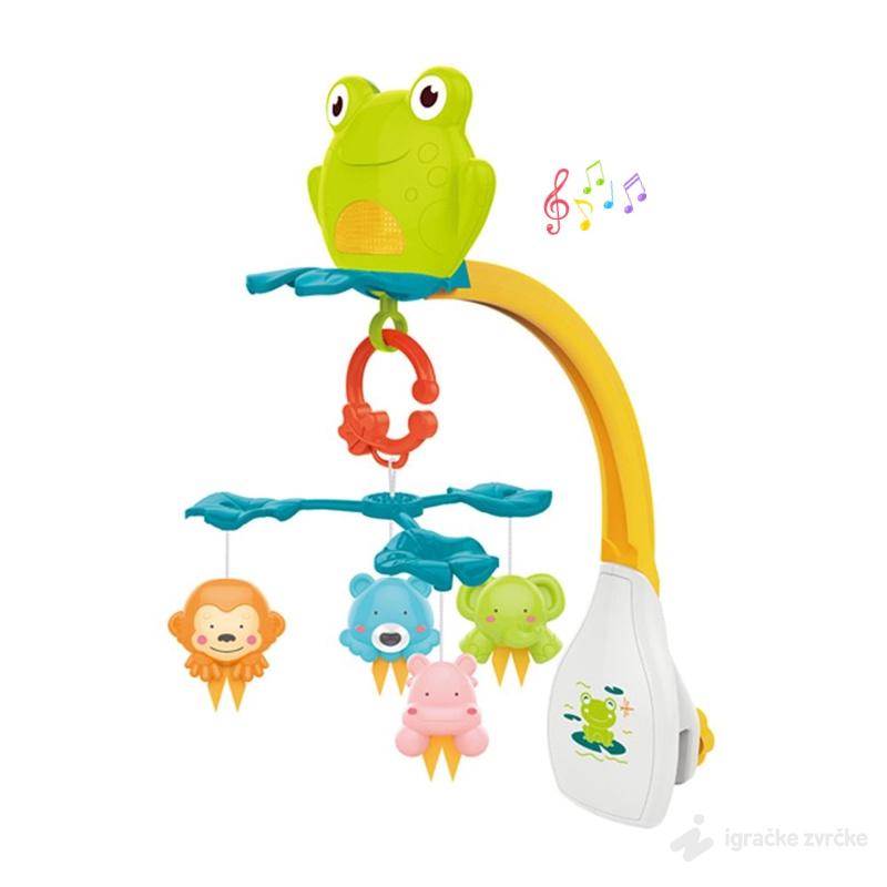 Muzička vrteška za bebe sa projektorom ŽABAC