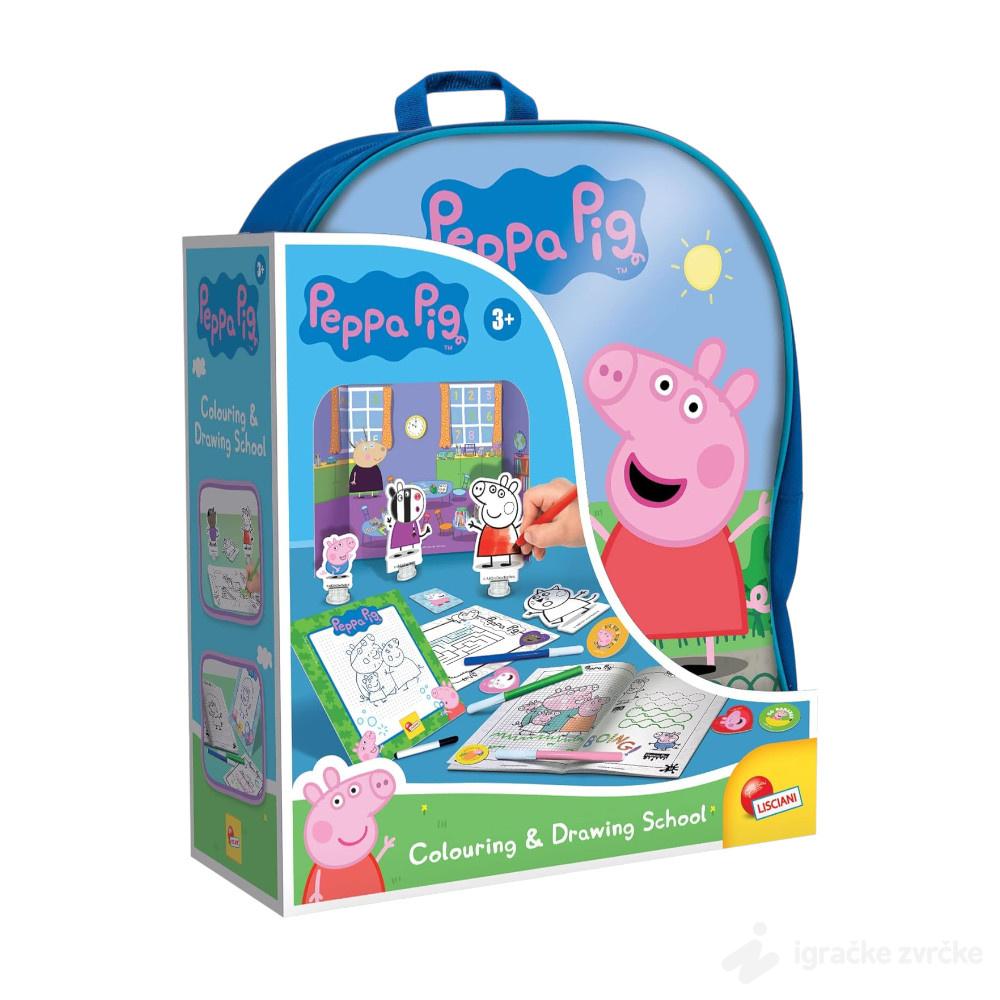 PEPA PRASE Ranac sa setom za crtanje i bojenje