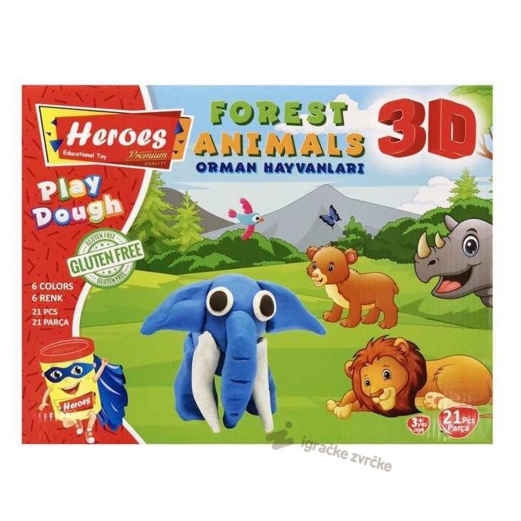 Plastelin sa modlama 3D ŽIVOTINJE