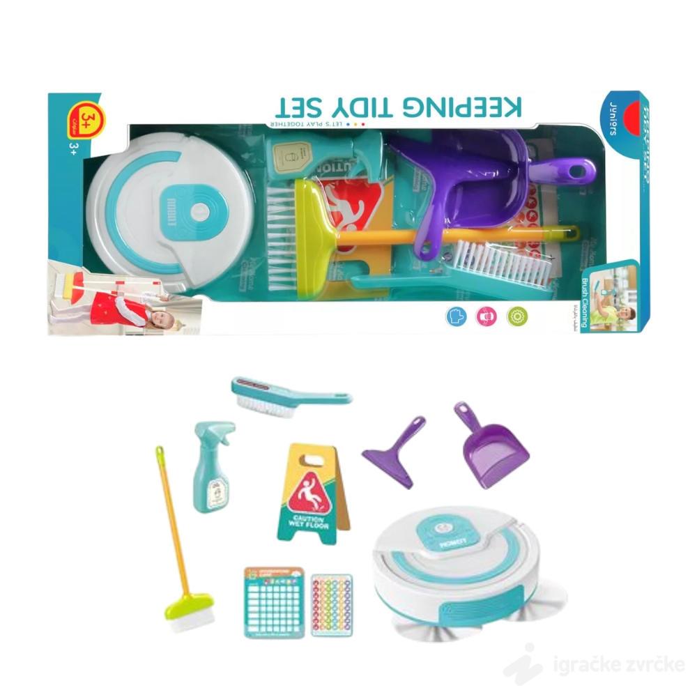 Set za čišćenje + Robot usisivač (9u1)