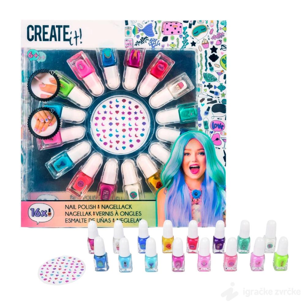 Lakovi za nokte dečiji 16u1 NEON