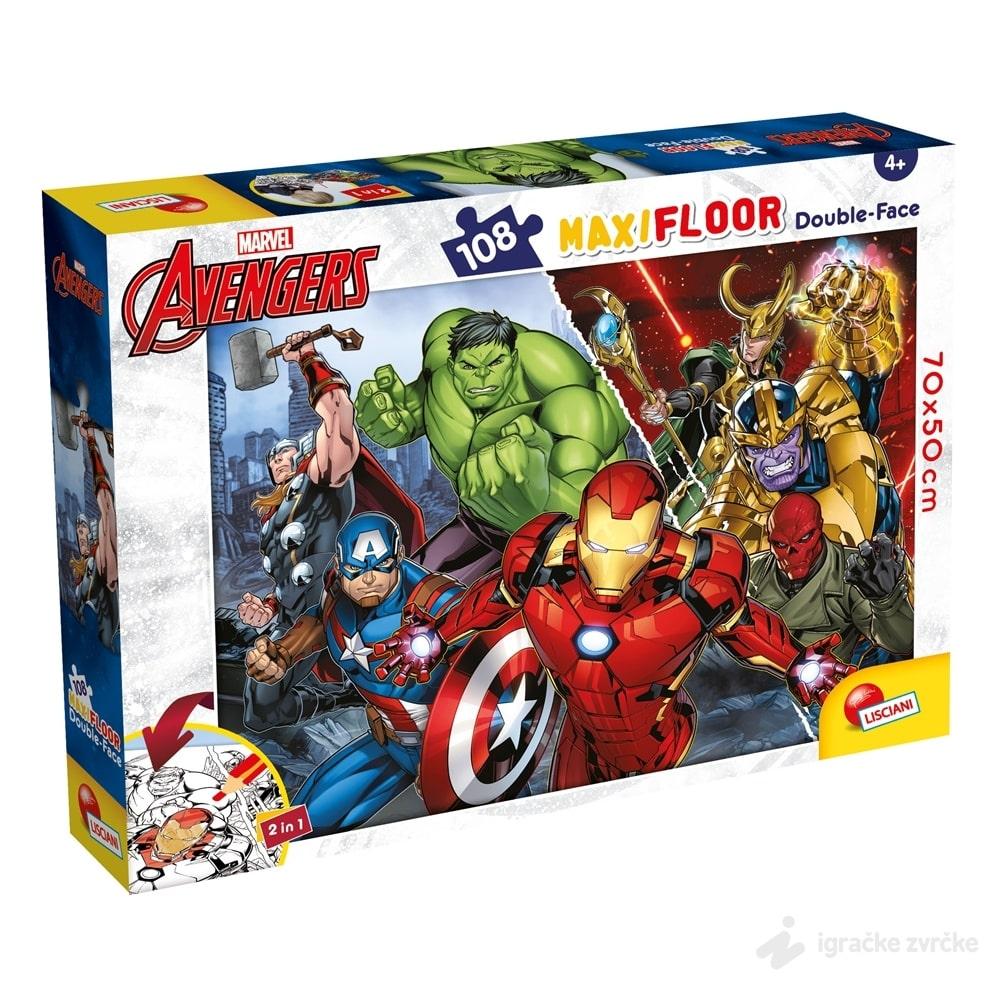 Slagalica MARVEL AVENGERS 2u1 MAXI (108 pcs)