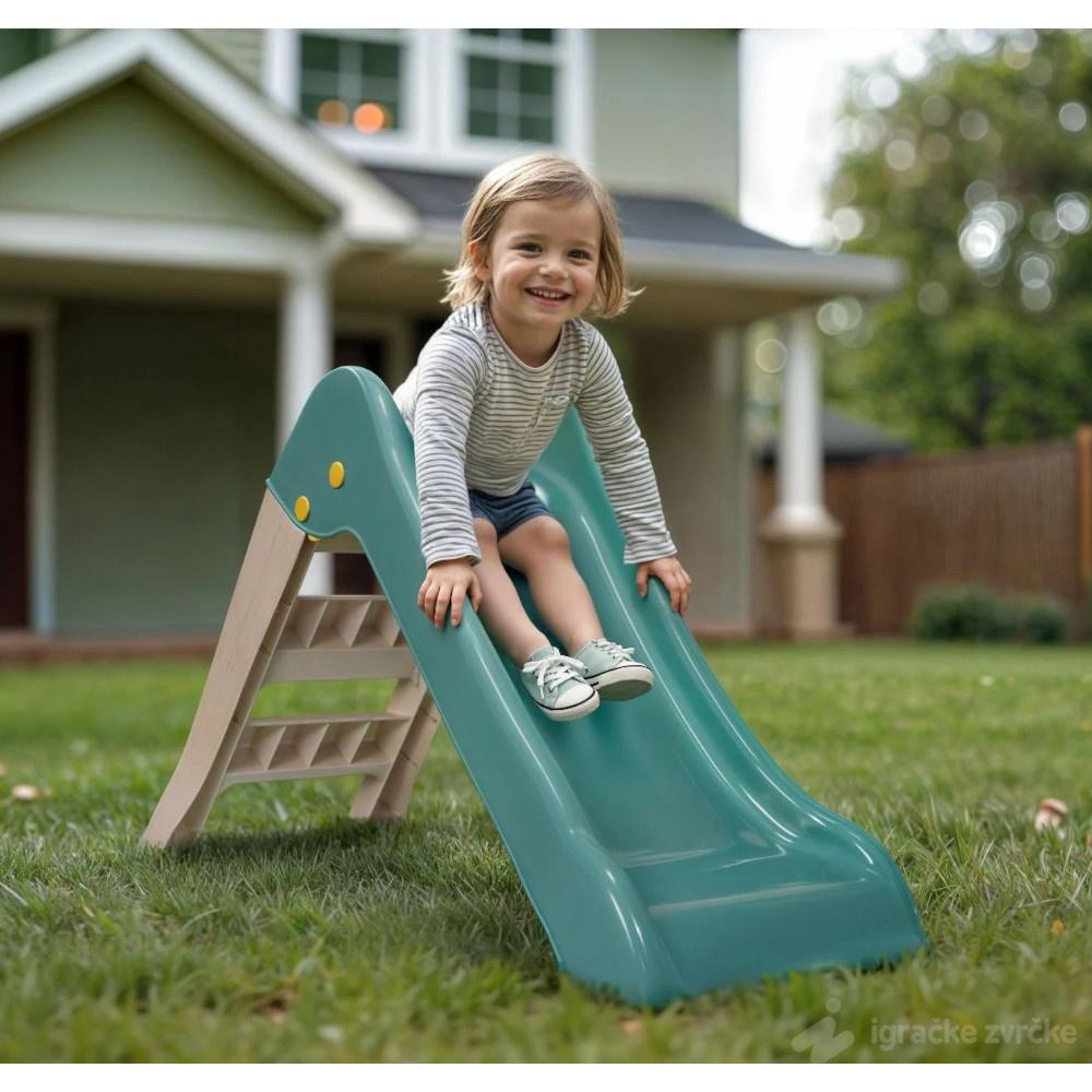 Tobogan za decu sivo-zeleni Dolu