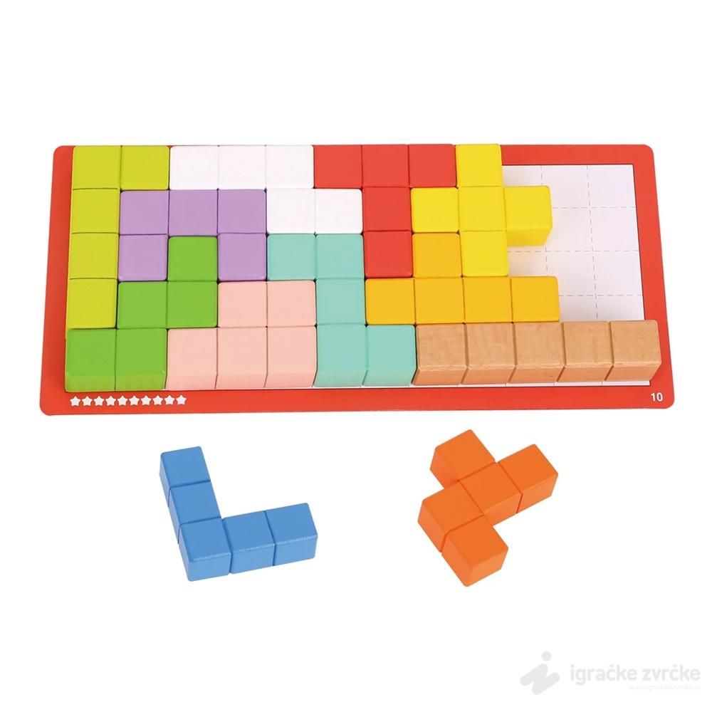 Tooky Toy Drvene Tetris kocke